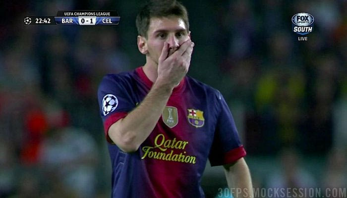 “Μουγκάθηκε” ο Μέσι μετά το γκολ του Σαμαρά