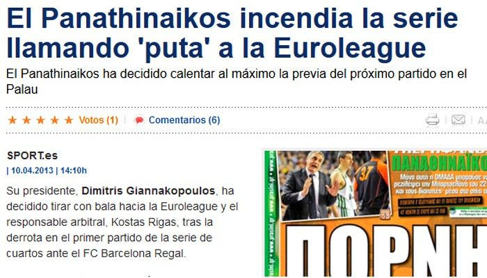 “Puta Euroleague”