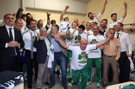 Η φιέστα στα αποδυτήρια του Παναθηναϊκού