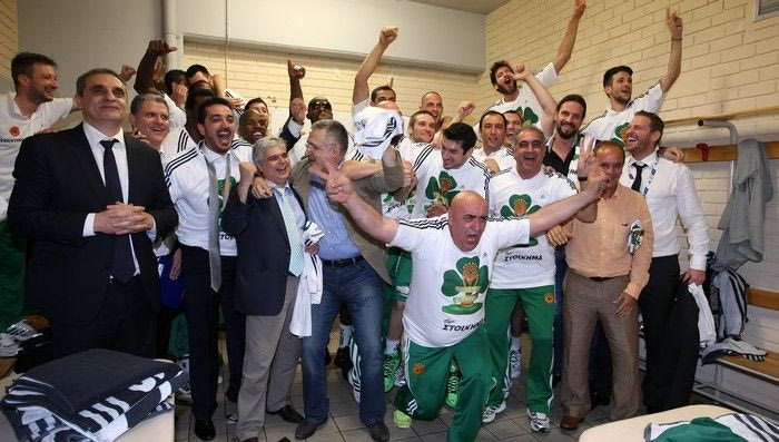 Η φιέστα στα αποδυτήρια του Παναθηναϊκού