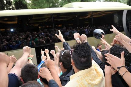 Αποθέωση της αποστολής του Παναθηναϊκού