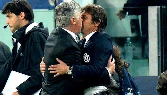 Θερμός εναγκαλισμός Κόντε-Αντσελότι
