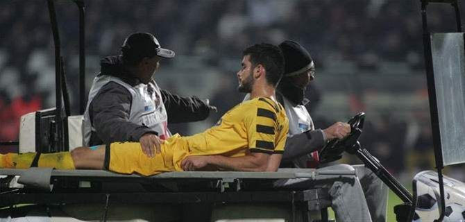 Η στιγμή του τραυματισμού του Τριανταφυλλάκου