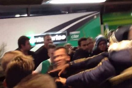 Πιάστηκαν στα χέρια κατά την άφιξη της Μαρσέιγ στη Λιλ