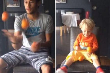 “Μαγικά” με… πορτοκάλια ο Νεϊμάρ