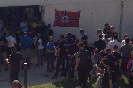 Ναζιστική σημαία στο Clásico