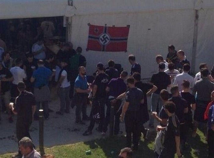 Ναζιστική σημαία στο Clásico