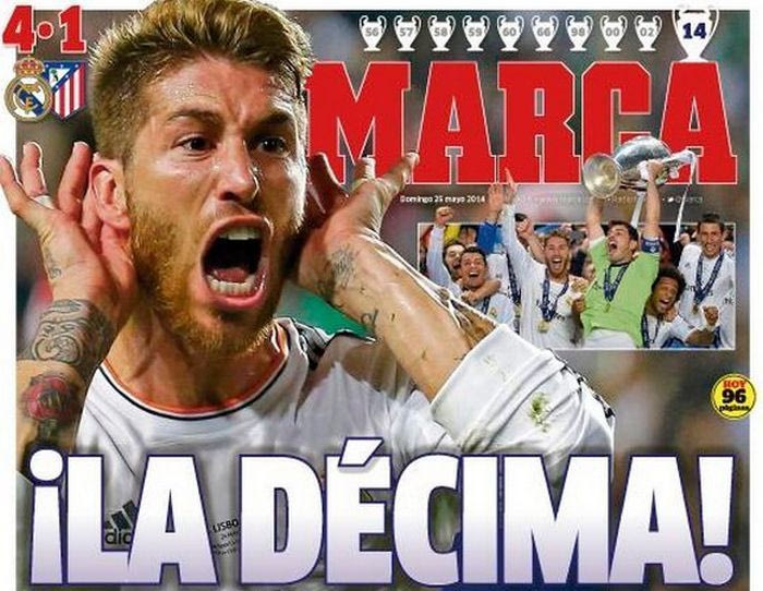 Τα πρωτοσέλιδα για τον θρίαμβο της Ρεάλ