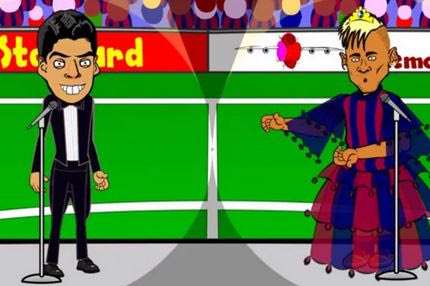 Ο Νεϊμάρ παρουσιάζει Σουάρες (VIDEO)