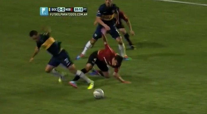 Ανατριχιαστικός τραυματισμός στο Μπόκα – Νιούελς (VIDEO)