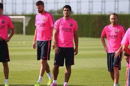 Η πρώτη προπόνηση Σουάρες με Μπαρτσελόνα (VIDEO+PHOTOS)