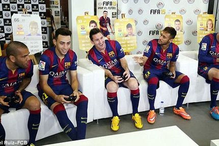 Τα αστέρια της Μπαρτσελόνα έπαιξαν το νέο FIFA (PHOTOS)