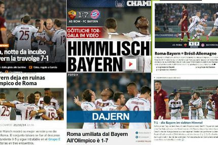 O ξένος Τύπος για την συντριβή της Ρόμα από την Μπάγερν (PHOTOS)