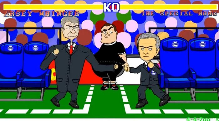 Ο καυγάς Βενγκέρ-Μουρίνιο σε καρτούν (VIDEO)