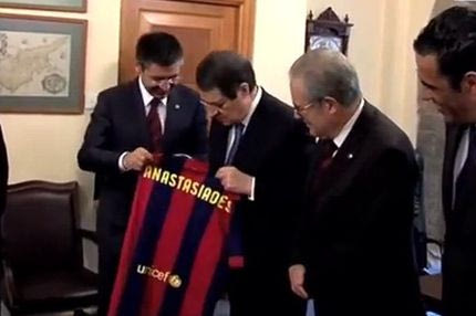 Τα είπε με Αναστασιάδη η διοίκηση της Μπαρτσελόνα (VIDEO)