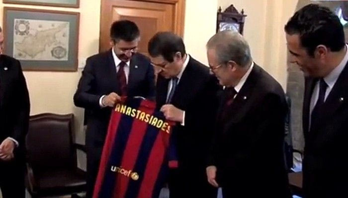 Τα είπε με Αναστασιάδη η διοίκηση της Μπαρτσελόνα (VIDEO)