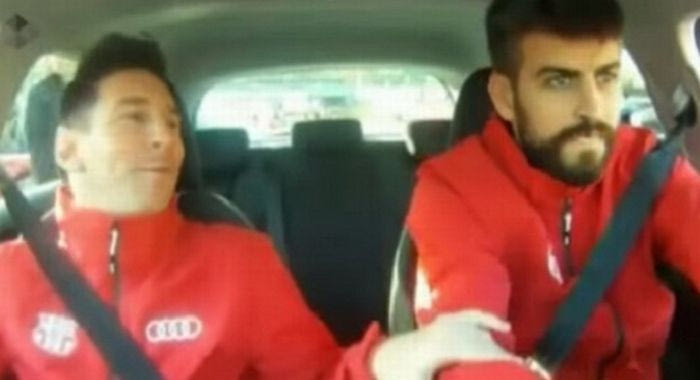 Τρόμαξε με τον οδηγό Πικέ ο Μέσι (VIDEO)