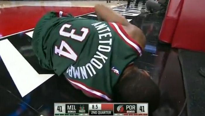 Ο τραυματισμός του Αντετοκούνμπο (VIDEO)