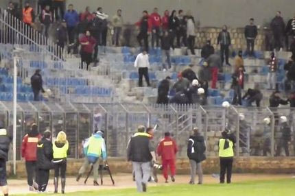 Επεισόδια στο Λαμία – Ολυμπιακός Βόλου (VIDEO)