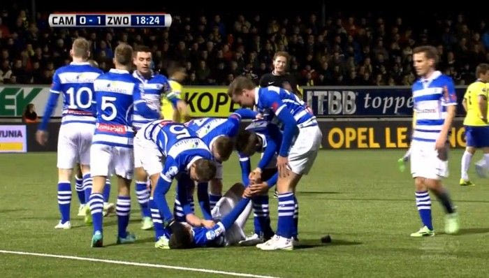 Τον… σακάτεψε στους πανηγυρισμούς (VIDEO)