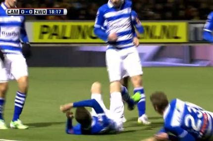 Επική τούμπα σε πανηγυρισμό (VIDEO)