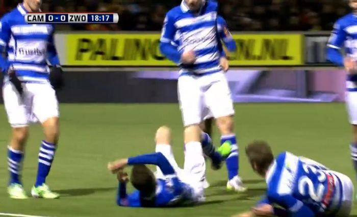 Επική τούμπα σε πανηγυρισμό (VIDEO)