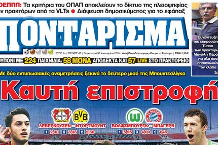 “ΠΟΝΤΑΡΙΣΜΑ”: Καυτή επιστροφή