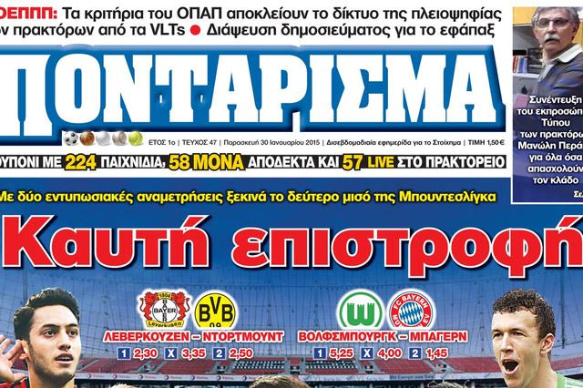 “ΠΟΝΤΑΡΙΣΜΑ”: Καυτή επιστροφή