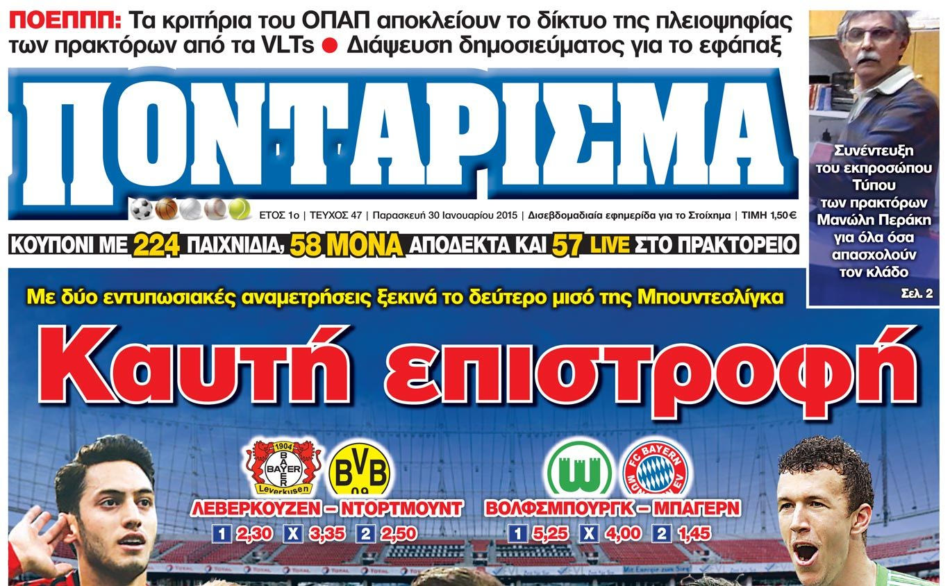 “ΠΟΝΤΑΡΙΣΜΑ”: Καυτή επιστροφή