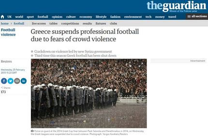 Πρώτο θέμα στα ξένα ΜΜΕ οι εξελίξεις στο ελληνικό ποδόσφαιρο
