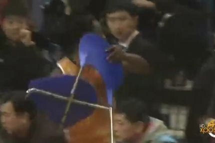 Καρέκλα στην κερκίδα ο Ουέιφερ! (VIDEO)