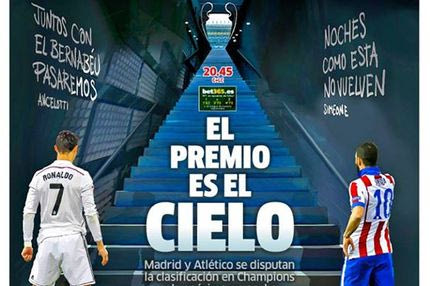 Εντυπωσιάζει το πρωτοσέλιδο της “Marca” για το Ρεάλ-Ατλέτικο (PHOTOS)