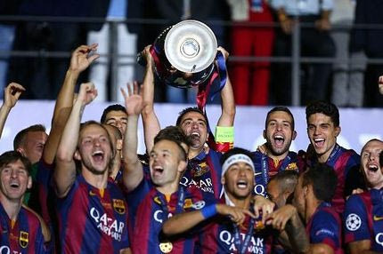 Η απονομή του Κυπέλλου στην Μπαρτσελόνα