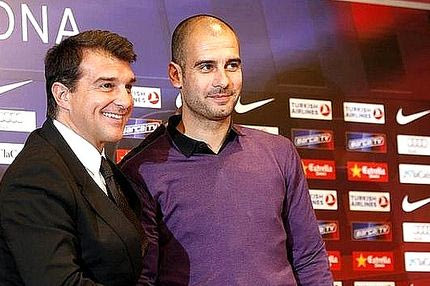 Στο πλευρό του Λαπόρτα ο Γκουαρδιόλα