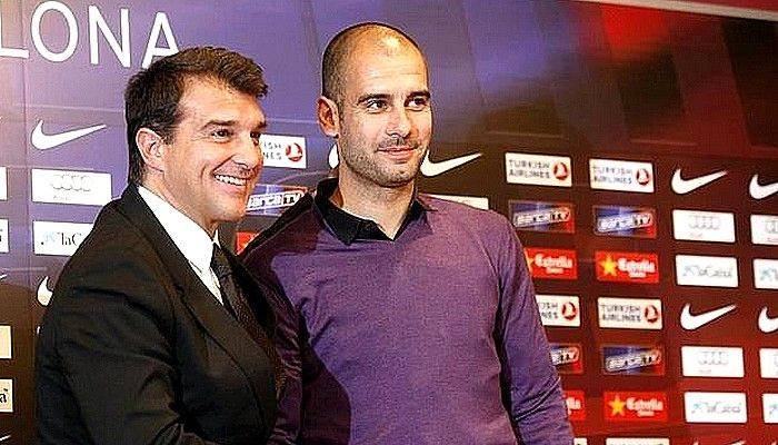 Στο πλευρό του Λαπόρτα ο Γκουαρδιόλα