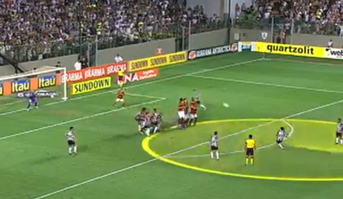 Τράνταξε το δοκάρι ο Ροναλντίνιο