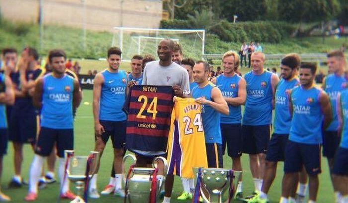 Ο Κόμπε επισκέφτηκε την Μπαρτσελόνα