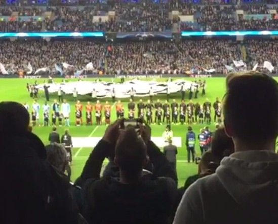 Kράξιμο των οπαδών της Σίτι στον ύμνο του Champions League