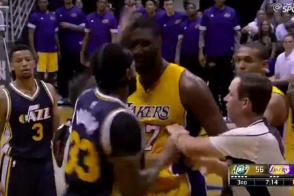 Μπουνιές στο φιλικό Λέικερς-Τζαζ