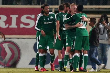 Οι πανηγυρισμοί των παικτών του Παναθηναϊκού