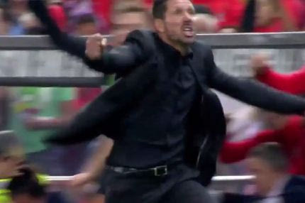 Ο έξαλλος πανηγυρισμός του Σιμεόνε στο γκολ της Ατλέτικο