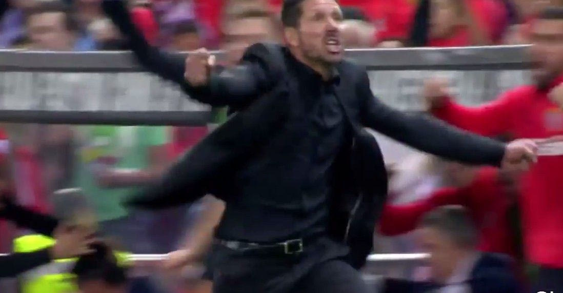 Ο έξαλλος πανηγυρισμός του Σιμεόνε στο γκολ της Ατλέτικο