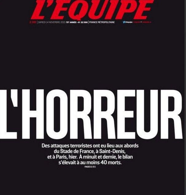 H “L’Equipe” φόρεσε μαύρα
