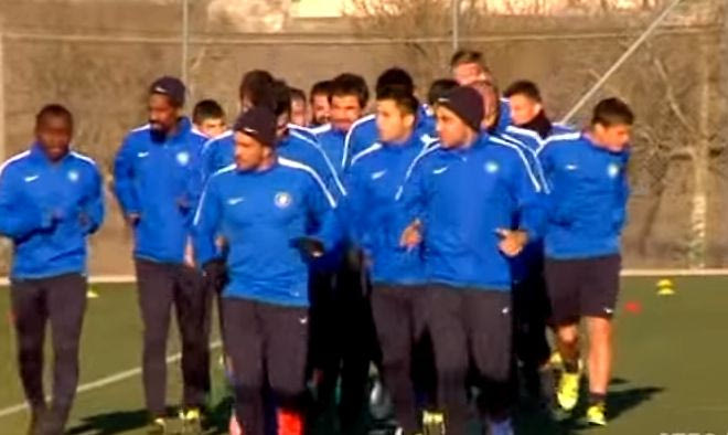 Η προπόνηση του Αστέρα πριν τη Σάλκε