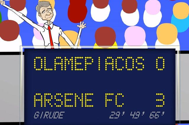 Το καρτούν του Ολυμπιακός – Άρσεναλ