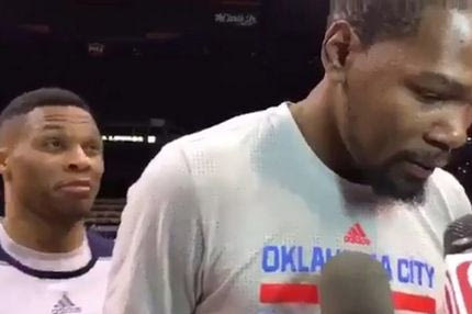 VIDEO: Ο Γουέστμπρουκ κορόιδευε τον Ντουράντ on camera