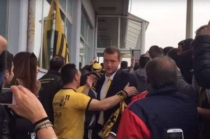 Αποθέωση της ΑΕΚ στη Μυτιλήνη!