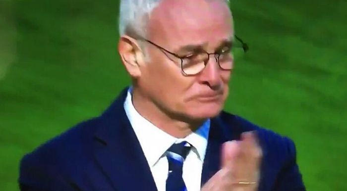 Δάκρυσε ο Ρανιέρι για τη νίκη της Λέστερ