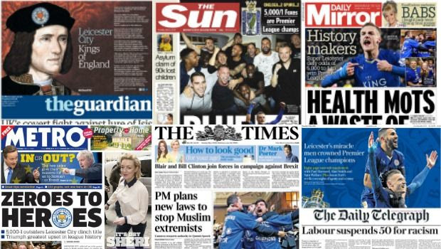 Τα πρωτοσέλιδα για το έπος της Λέστερ