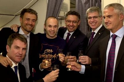 H επιστροφή των πρωταθλητών στη Βαρκελώνη